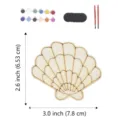 Kit de loisirs créatifs de peinture sur coquillage en bois avec pinceaux et pots de peinture. - Style K Ensemble