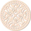 Fondo de cesta DIY de madera redondo base ganchillo hueco artesanía tejido suministros hogar - Estilo Flor Vintage(LT066-8) / 2 Piezas