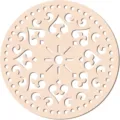 Fondo de cesta redondo de madera DIY con diseño floral cortado con láser para crochet. - Estilo Sol y Corazón(LT066-10) / 2 Piezas