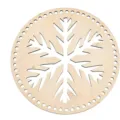 Base de cesta de ganchillo de madera, redonda con copo de nieve y agujeros perforados. - Estilo Copo de Nieve(LT066-18) / 2 Piezas