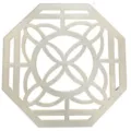 Wooden hollow-out geometric design coaster and trivet detail shot, ideal for hot cups. - Style 1