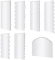 Details des 7-teiligen Acryl-Kuchenschaber-Sets, verschiedene Kanten für kreatives Backen. - 7-teiliges Set