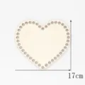 Bois forme de cœur crochet sac base DIY panier tissage artisanat fournitures 17cm - Cœur / 17cm (2 Pcs/Paquet)
