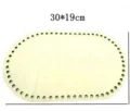 Fond de panier au crochet en bois, forme ovale avec trous pré-perforés pour bricolage, 30x19cm - Ovale / 30x19cm (2 Pcs/Paquet)