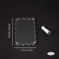 Cornice Portafoto Magnetica in Acrilico Trasparente Bordo Ondulato Stand Scrivania - Stile G (Con Clip) / Set 1