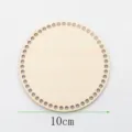 Base de panier au crochet en bois 10cm fond en bois circulaire pour bricolage artisanat décoration. - Rond / 10cm (2 Pièces)