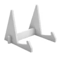 Support de livre de bureau en acrylique blanc, étagère triangulaire amovible pour CD et tablette. - Blanc