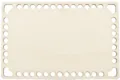 Base de panier au crochet en bois pour bricolage, fond rectangulaire avec trous pré-percés. - Rectangle Creux Cœur / 19x12.5cm (2 Pcs/Paquet)