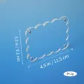 Klaren Acryl Magnet Bilderrahmen Wellenförmiger Desktop Fotoinhaber 3.5x4.5 Zoll Neu - Stil A (2 Acrylplatten) / Set 1