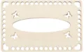 Fond de panier en bois pour crochet avec design de découpe papillon pour artisanat. - Rectangle Creux Papillon / 19x12.5cm (2 Pcs/Paquet)