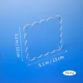 Transparenter Acryl Wellen Magnetischer Bilderrahmen Quadratischer Desktop Ständer - Stil B (2 Acrylplatten) / Set 1