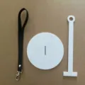 Kit di parti per supporto filato da polso portatile con cinturino in pelle e base acrilica. - modello A / Bianco