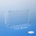 Transparenter Acryl-Wellen-Magnet-Fotorahmen für Büro-Desktop-Display-Ständer - Stil C (2 Acrylplatten) / Set 1