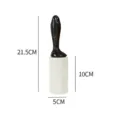 Portable tearable lint roller with sticky paper roll for clothes dust removal white black - 1 Handle And 1 Refill Roll (90 Sheets) / Black