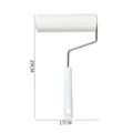 White plastic lint roller with handle 29cm cleaning tool for pet hair and dust removal - White