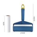 Lint roller set with refill core, pet hair remover tool, 17.5cm width and 23.5cm height. - 16cm Blue & Yellow Short Handle + 1 Refill Roll