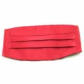 Men satin cummerbund formal wear pleated waist band for tuxedo wedding party wine red - Burgundy