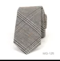 Corbata slim de cuadros clásica para hombre, detalle elegante para ropa formal de negocios. - Estilo de Cuadros (MG-125)