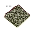 Heren bloemen pochet pak zakdoek opgevouwen katoenen vierkante accessoire stof detail - Zwart Bloemen(SH-004)