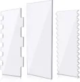 Transparante Acryl Taart Schraper Set 3 Stuks Taart Decoratie Bakken Gereedschap - 3-delige set