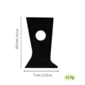 Black irregular acrylic clay sculpting tool pottery shaping rib with central hole SKU. - Black Style 7