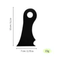 Black acrylic clay sculpting tool pottery shaping scraper with hanging hole size 13x7cm 15g - Black Size 9