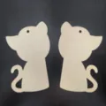 Colgante en blanco de gato de madera sin terminar bricolaje decoracion fiesta del hogar - 10 piezas estilo 3 (6,5 x 10 cm)