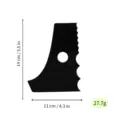 Black acrylic clay sculpting tool pottery shaping scraper with dimensions for ceramic art crafting. - Black No.12