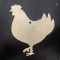 Adorno colgante de madera en forma de pollo sin terminar para manualidades DIY y fiesta. - 10 piezas estilo 4 (8,5 x 10 cm)