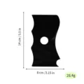 Black acrylic clay sculpting tool with wave edges and center hole for pottery shaping 14cm - Black No.14
