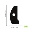 Black acrylic pottery shaping tool, irregular clay sculpting paddle with hole, 14x7cm - Black No.15