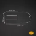 Clear acrylic sewing guide tool and fabric pleater for quick pleating and crafting. - Style F