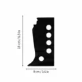 Acrylic pottery clay trimming tool ceramic shaping scraper with size 16x9cm and weight 28.7g - Black No.18