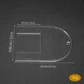 Clear acrylic sewing pleater tool fabric pleating guide template with clear size dimensions - Style H