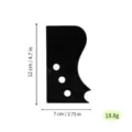 Acrylic pottery shaping tool, irregular clay carving scraper with dimensions 12x7cm weight 18.8g - Black No.19