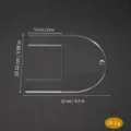 Clear acrylic sewing pleating tool template with precise dimension markers for craft work. - Style I