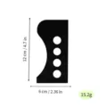 Acrylic ceramic shaping tool irregular clay carving plate 12x6cm for pottery DIY craft - Black No.20