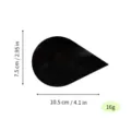 Black acrylic irregular clay carving tool for ceramic shaping, dimension and weight marked. - Black No. 22