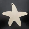 Recorte artesanal de estrella de mar de madera sin terminar DIY decoración fiesta - 10 piezas estilo 8 (10 x 9,5 cm)