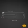 Clear acrylic sewing pleat maker tool, transparent fabric tuck template for DIY sewing crafts. - Pattern M