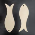 Bocetos de peces de madera sin terminar para manualidades DIY, colgantes de fiesta. - 10 uds. estilo 11 (3,5*10 cm)