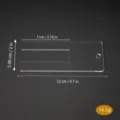 Transparent acrylic sewing pleating guide tool with precise dimension markings for craft work - Pattern N