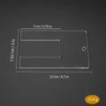 Clear acrylic sewing pleat tool fabric pleating gauge template with clear size markings for craft. - Pattern P