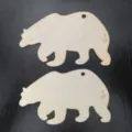 Adorno colgante de corte de forma de oso de madera sin terminar bricolaje fiesta decor - 10 piezas estilo 7 (10 x 6 cm)