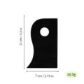 Black acrylic pottery shaping tool, curved clay sculpting scraper, 11x7cm ceramic tool. - Black No. 29