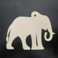 Recorte de elefante de madera sin terminar en blanco DIY artesanía colgante fiesta - 10 uds. estilo 12 (10*8 cm)