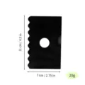 Black acrylic clay shaping tool pottery sculpting scraper with serrated edge and center hole - Black No. 30