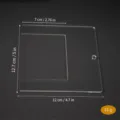 Clear acrylic sewing pleating tool with precise dimension guides for fabric crafting. - Pattern T