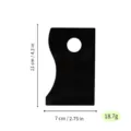 Black acrylic pottery clay shaping tool and sculpting rib with precise dimensions 11x7cm. - Black No. 32