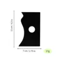 Black acrylic pottery shaping tool with hole, irregular clay carving scraper for DIY ceramics. - Black No. 33